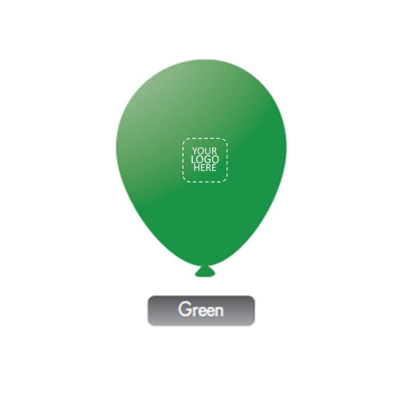 Standard Balloons - Green with Logo